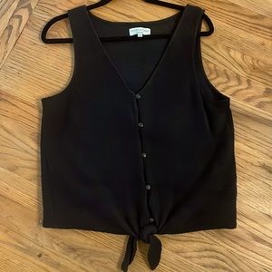 Texture and Thread by Madewell Black Textured Sleeveless Shirt